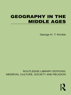 cover image of Geography in the Middle Ages